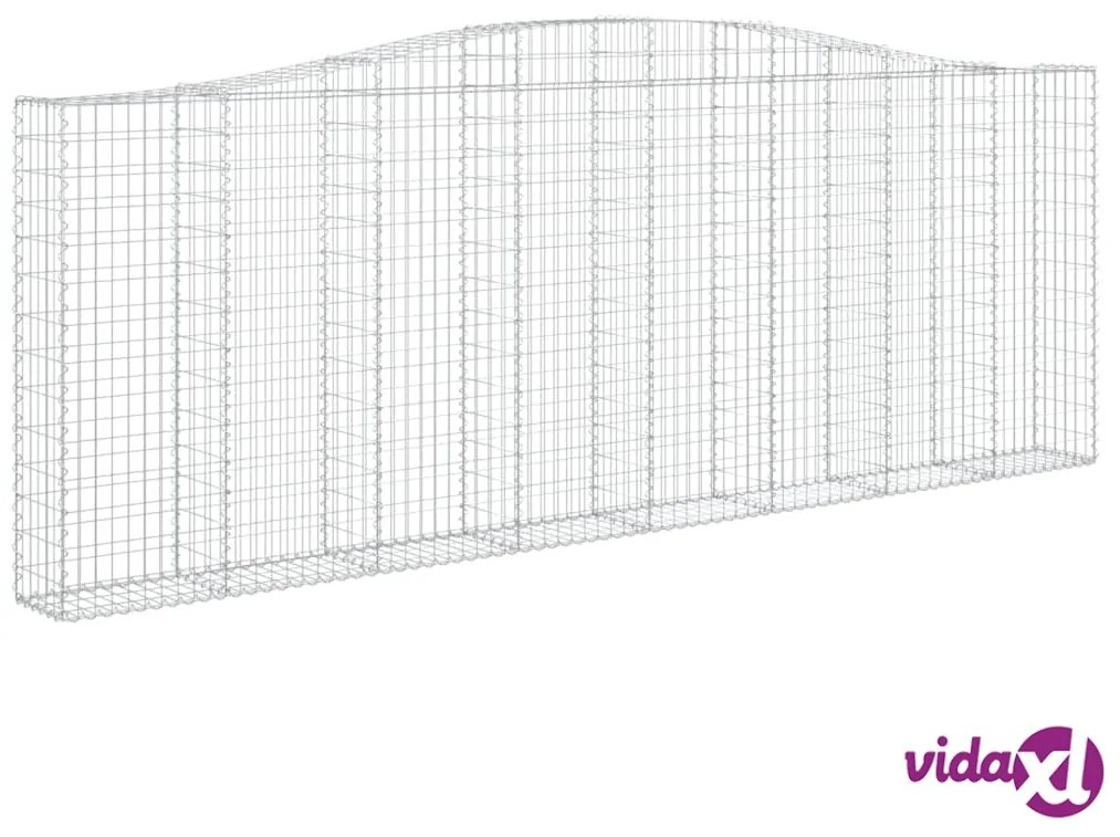 vidaXL Cesto Gabbione ad Arco 400x30x140/160 cm Ferro Zincato