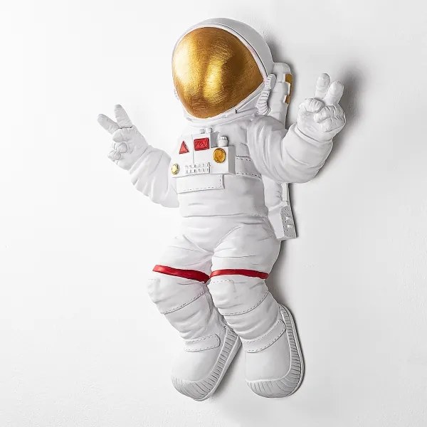 Decorazione da muro 47x35 cm astronaut oro
