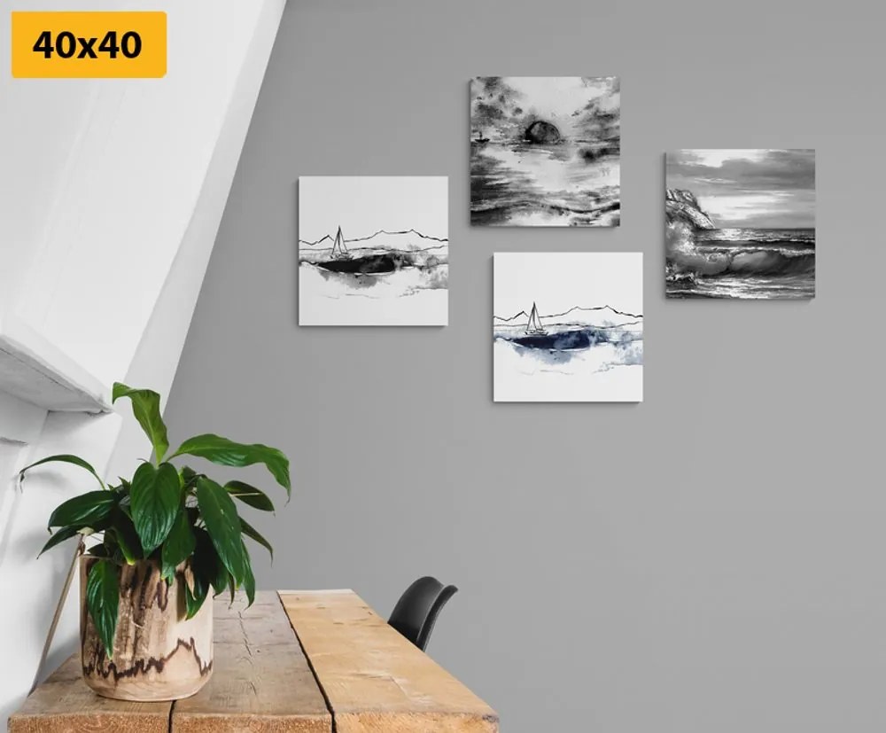 Set di quadri – Mare in imitazione di pittura a olio