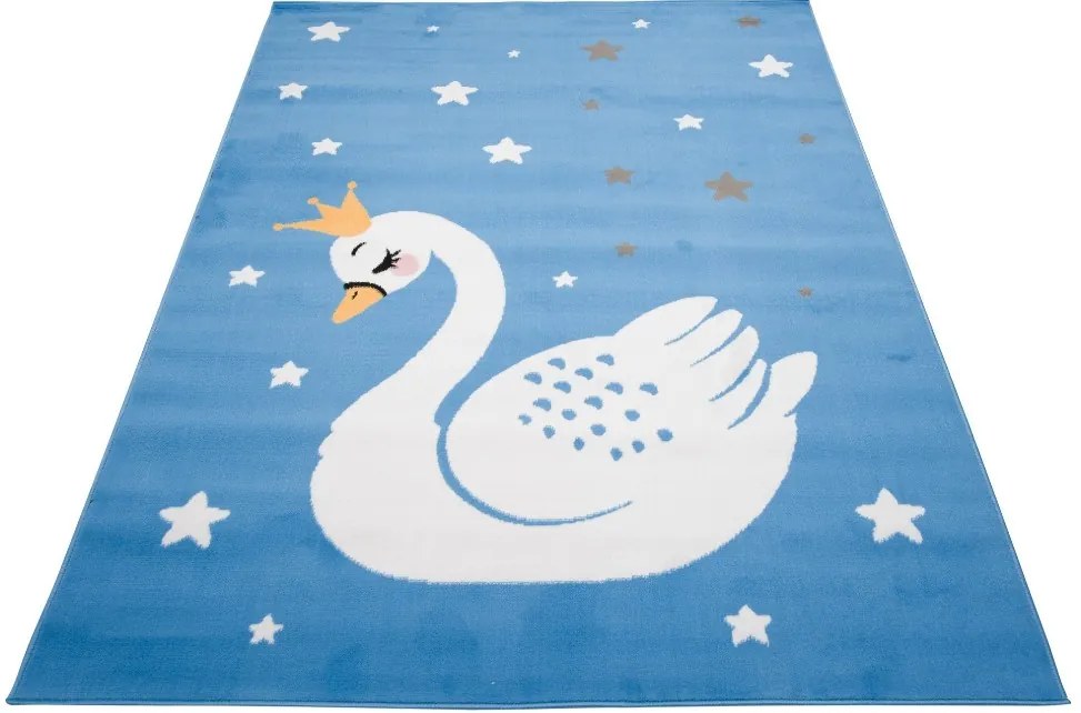 Tappeto per la camera dei bambini con cigno Larghezza: 80 cm | Lunghezza: 150 cm