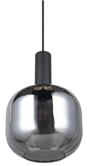 Lampadario nero con paralume in vetro ø 20 cm Diva - Trio