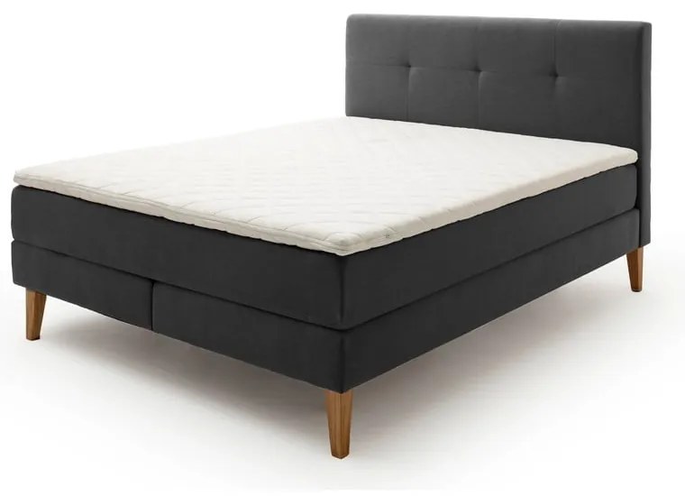 Letto boxspring antracite 180x200 cm Stockholm - Meise Möbel