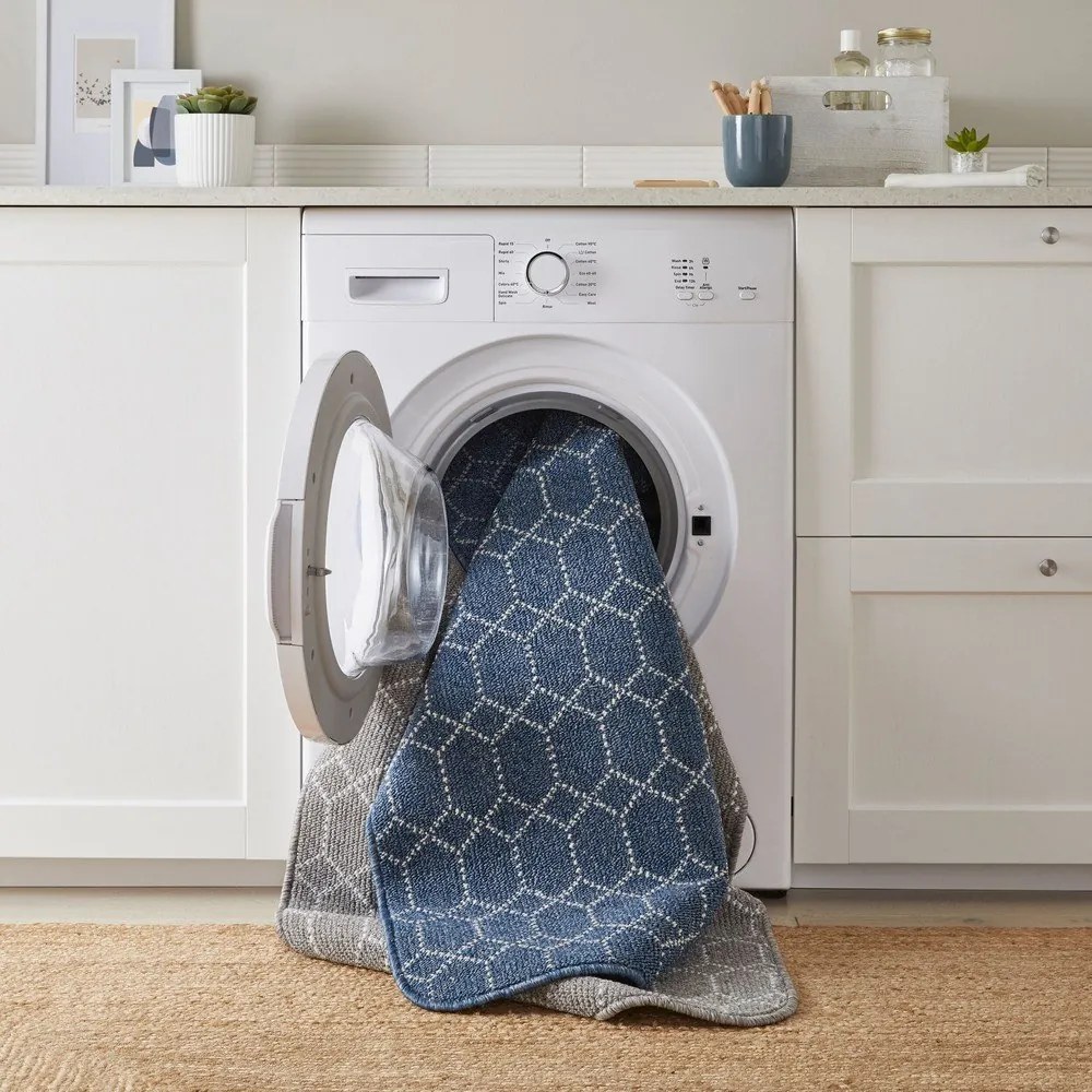 Runner lavabile blu scuro 57x230 cm Argyll - Flair Rugs