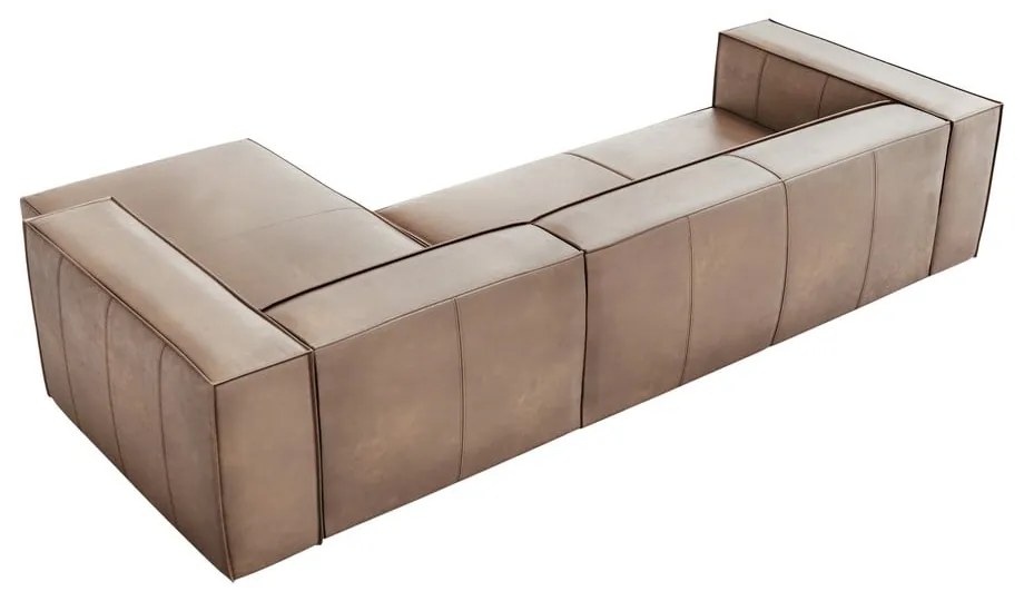 Divano angolare in pelle marrone chiaro (angolo destro) Madame - Windsor &amp; Co Sofas