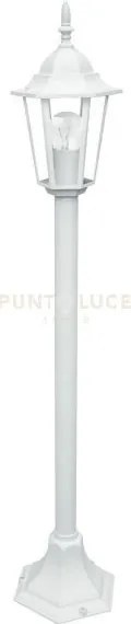 Paletto milano bianco 1 luce attacco e27 ip44 17x105cm alluminio e ...