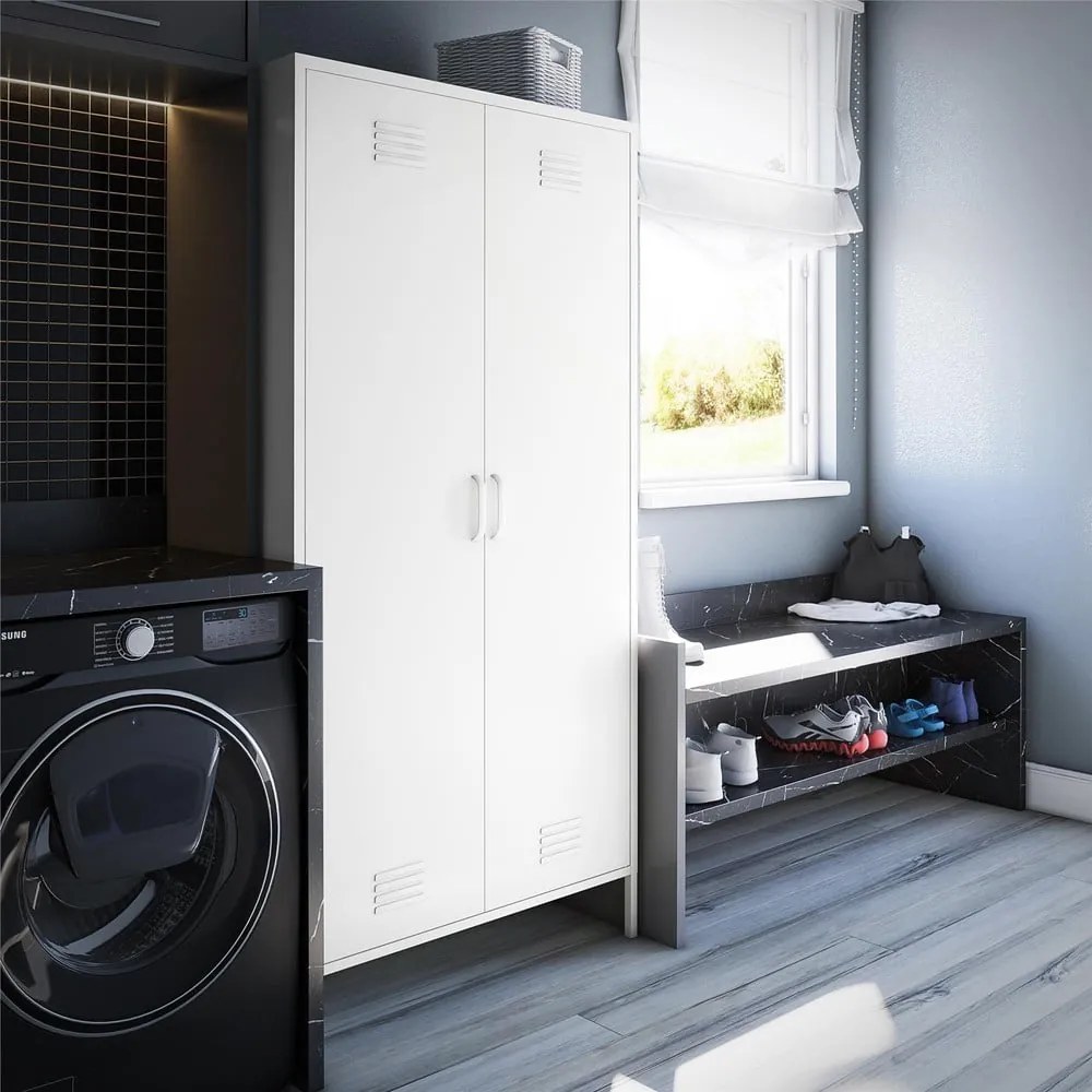 Armadio in metallo bianco 90x185 cm Mission District - Støraa