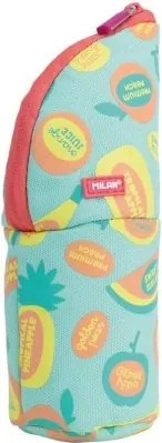 Astuccio Scuola Milan FRUTIKIS Verde Arancio 21 x 11,5 x 8 cm