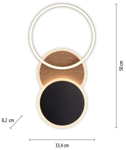 Leuchten Direkt 14116-78 -Plafoniera LED SEVENT LED/25,5W/230V nero/marrone