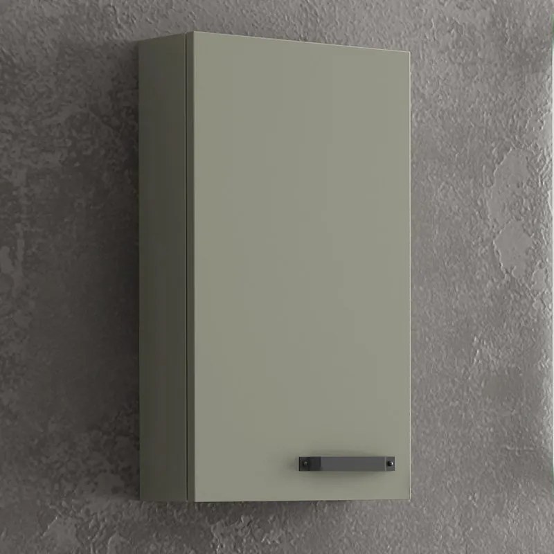 Pensile bagno 75x30cm con 2 ripiani e maniglia di apertura colore nero IKOS-P30 - KAMALU