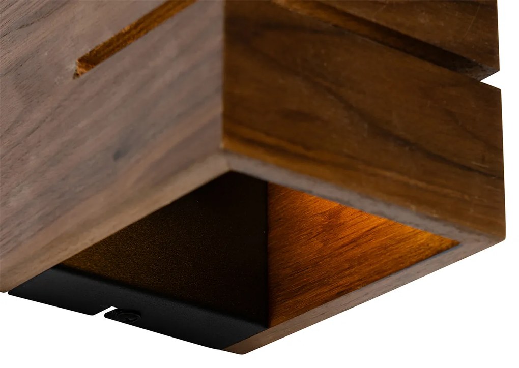 Applique da parete rustica in legno di noce 9,7 - Transfer Groove