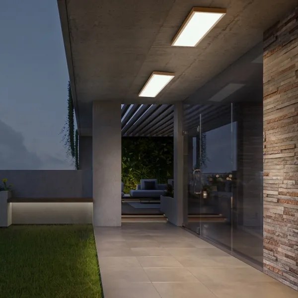 Brilagi-LED FRAME Lampada da soffitto per bagno LED/50W/230V 120x30 cm IP44 Beige