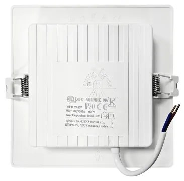 Lampada LED da incasso SQUARE LED/9W/230V 4000K 14,5x14,5 cm bianco