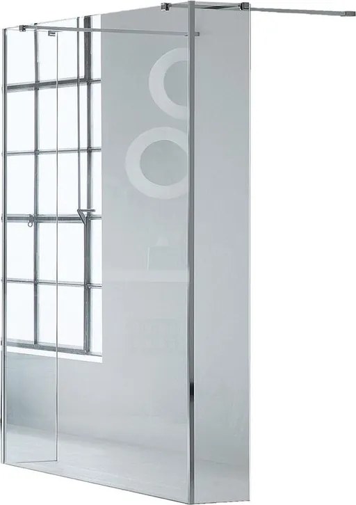 Box doccia walk-in Wens, vetro 6 mm, H 200 cm, profilo cromo