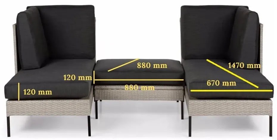 Divano da giardino beige Orkanger - Bonami Selection