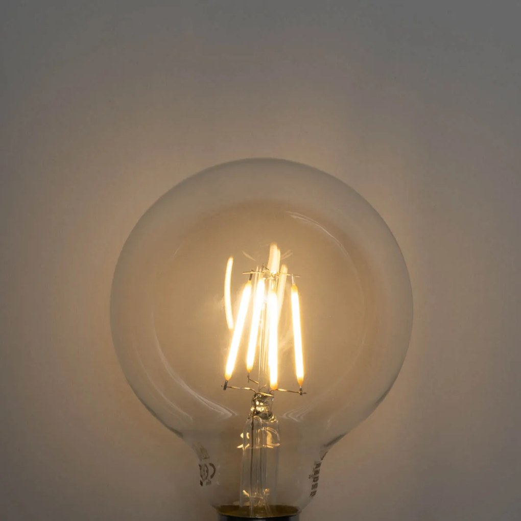 Set di 5 lampadine LED E27 dimmerabili a 3 fasi G95 4W 450 lm 2700K