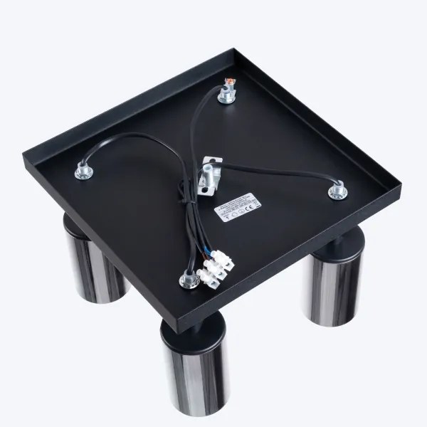 Sollux SL.1370 - Faretto WINX 4xGU10/10W/230V nero/cromo