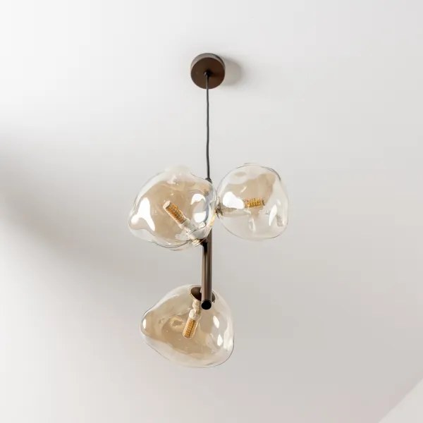 BRILAGI - Lampadario sospeso a cavo VULCANO 3xG9/8W/230V bronzo/beige fumé