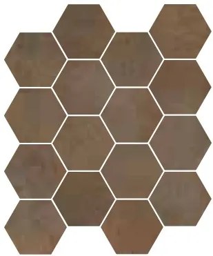 Pavimento rivestimento Esagonale 26x30 Cm Effetto Metallo In Gres Porcellanto Copper Ceramica Sant Agostino Hexagon Oxidart CSAHOXCO26