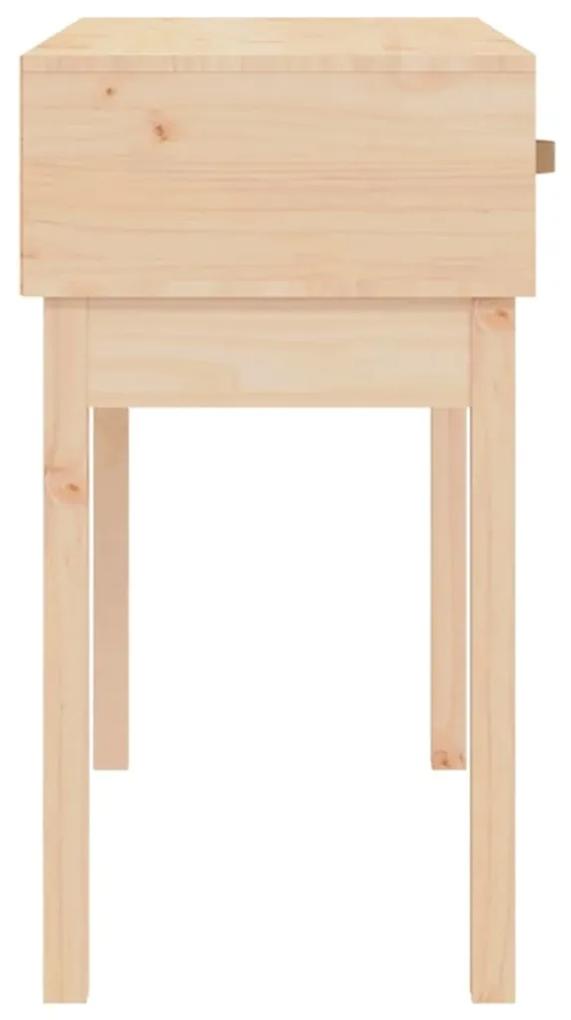 Tavolo consolle 76,5x40x75 cm in legno massello di pino