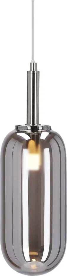 Lampadario LED color antracite con paralume in vetro ø 13 cm Fiuggi – Candellux Lighting