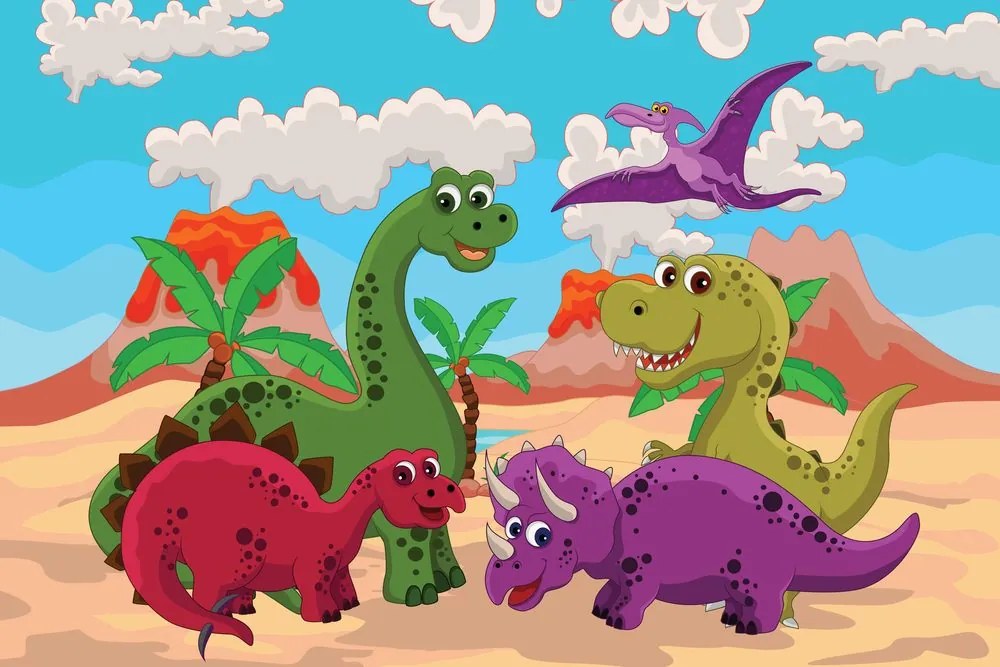 Quadro su tela – Mondo dei dinosauri