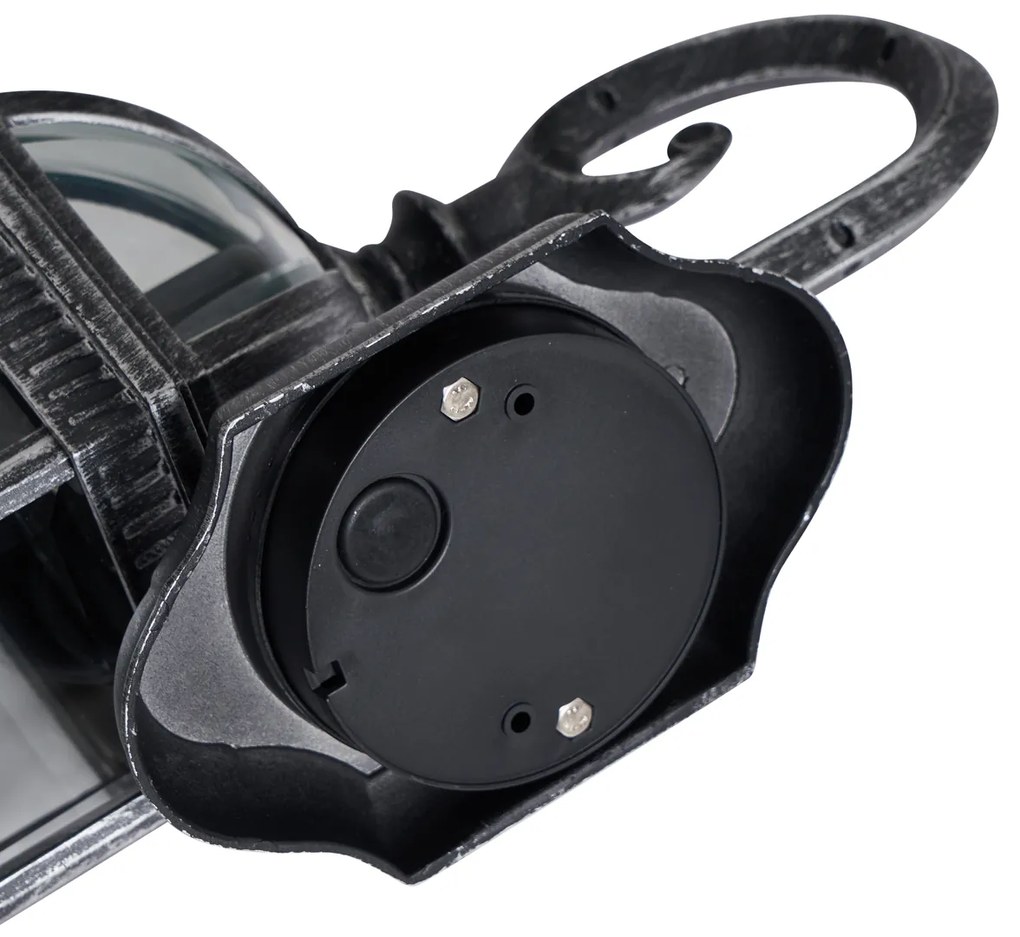 Lampada da parete da esterno classica argento antico IP44 - Glasgow