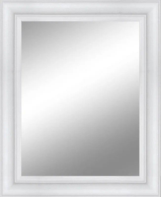 Specchio rettangolare in legno bianco 72 x 92 cm
