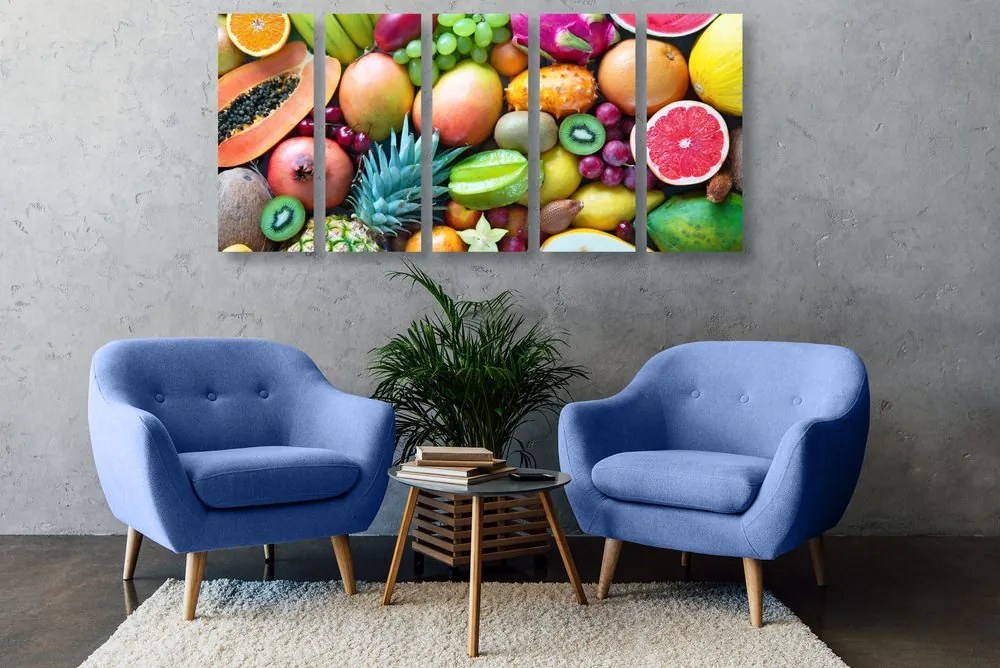 Quadri 5 pezzi – Frutta tropicale