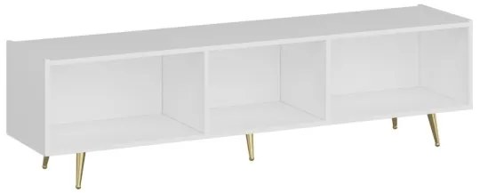 Mobile porta tv 180 cm con inserti dorati bianco serigrafato Jose