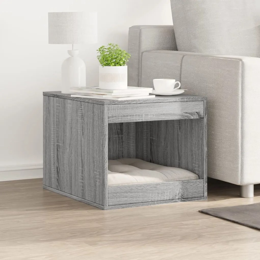 Recinto lettiera gatti grigio sonoma 47x59x42 cm in truciolato