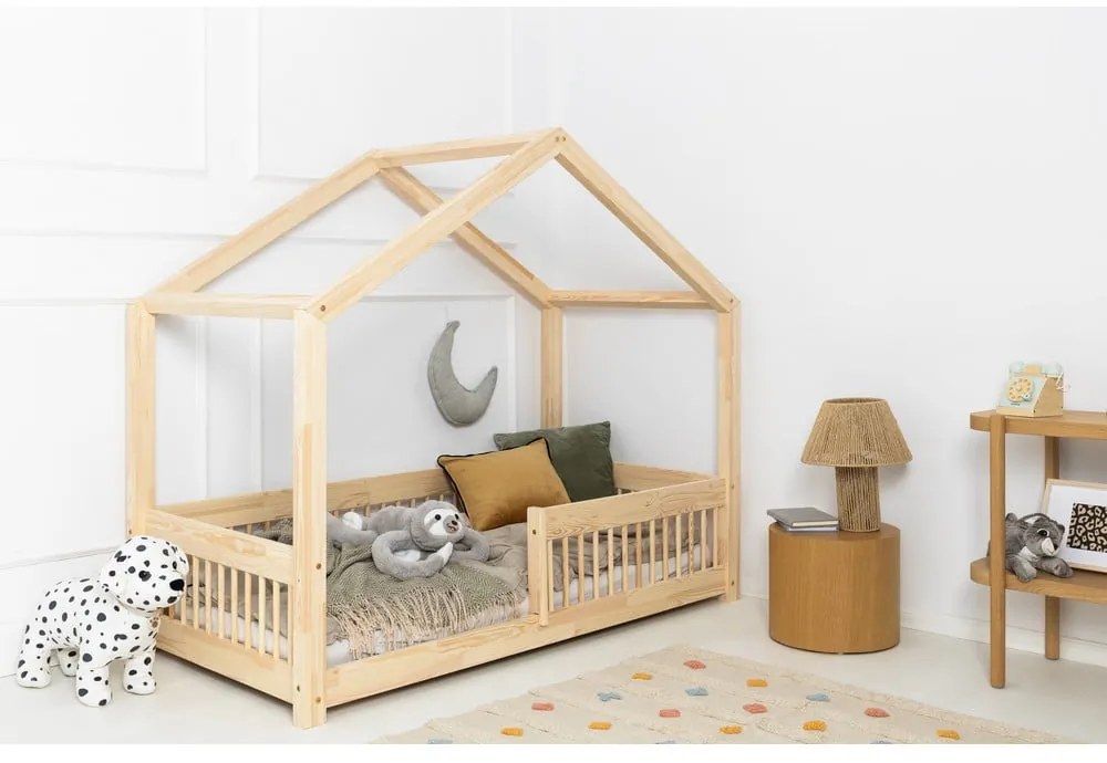 Letto per bambini in legno di pino di colore naturale 90x180 cm Mila RMW - Adeko