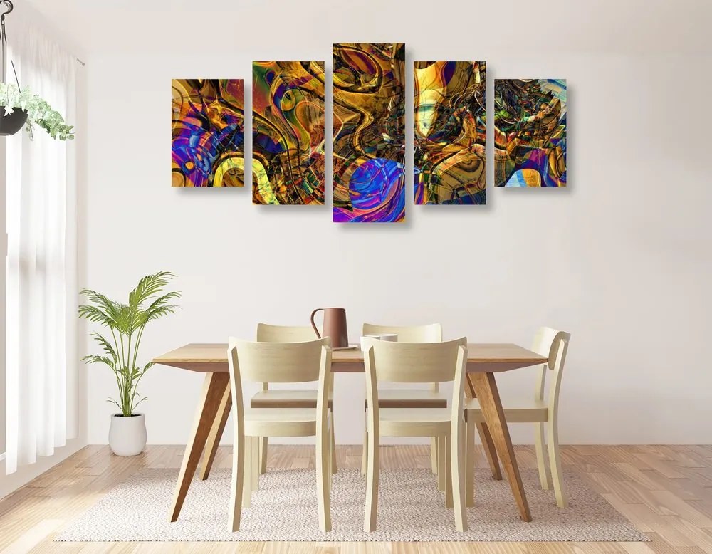 Quadri 5 pezzi – Pieno di arte astratta