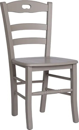 Sedia da cucina con seduta legno LOIRE Laccato Tortora SET 2 PZ