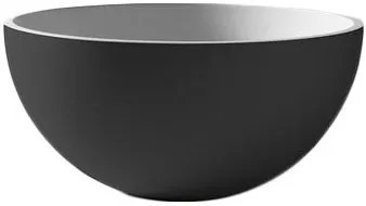 Antonio Lupi Design Urnamood Lavabo Tondo Da Appoggio Diametro 50 H 24 In Flumood Verniciato Nero