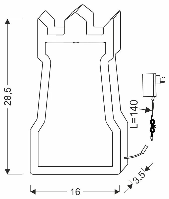 Lampada per bambini rosa Tower - Candellux Lighting
