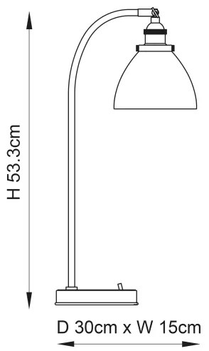 Endon 91740 - Lampada da tavolo HANSEN 1xE14/40W/230V cromo opaco