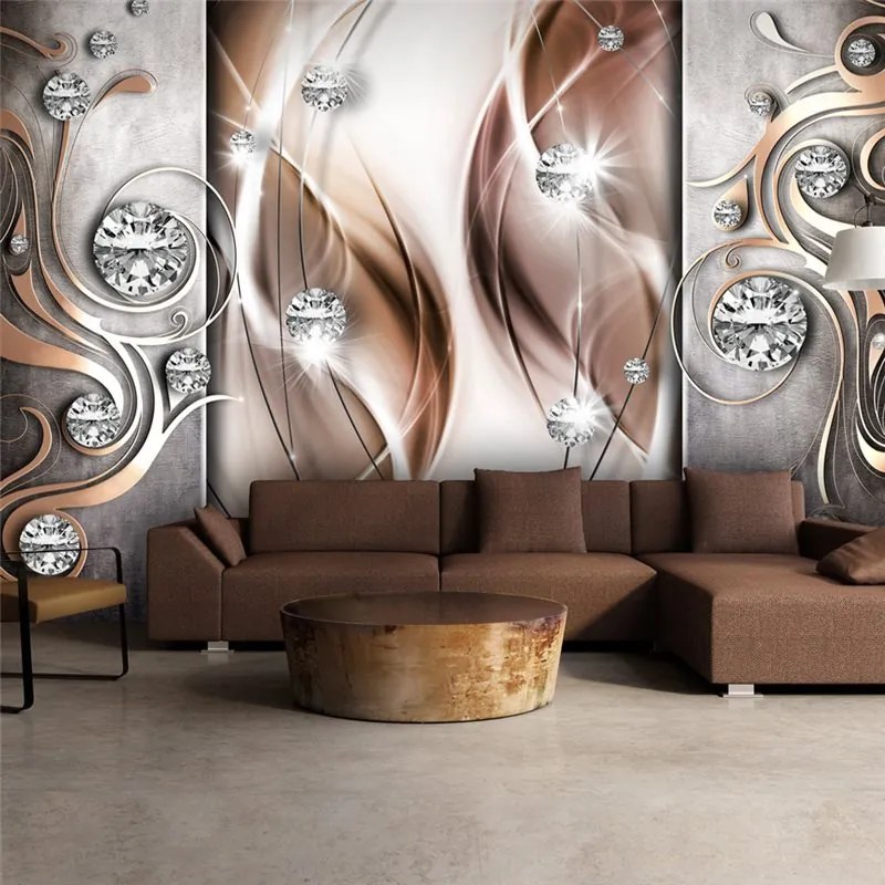 Fotomurale  Brown and Diamonds  Colore Marrone, Dimensioni e Misure 100x70