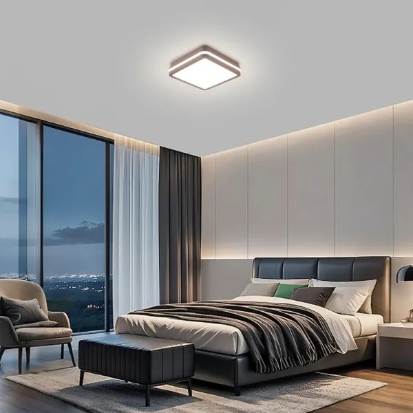 Brilagi-LED Lampada da esterno con sensore BENE LED/18W/230V 21,5x21,5 cm marrone IP54