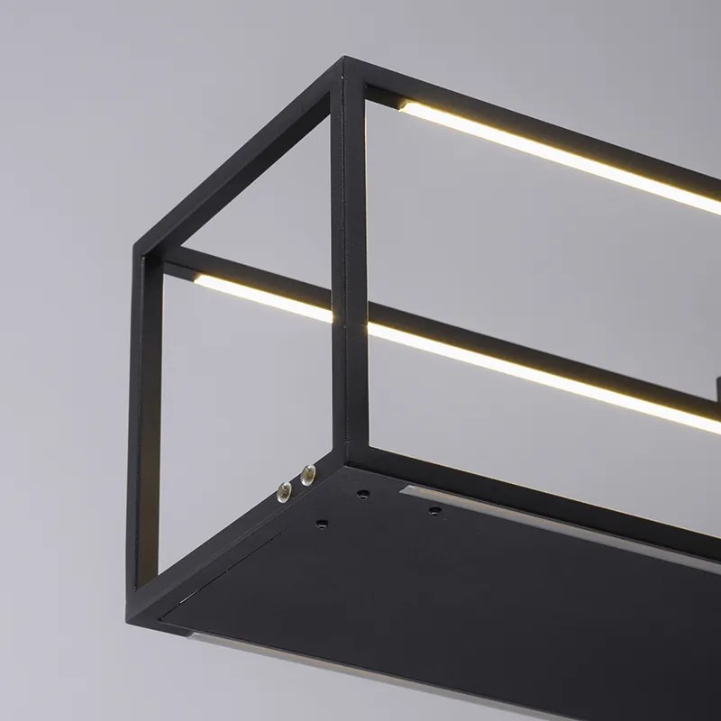 Lampada a sospensione di design nera con LED e dimmer touch - Jitske