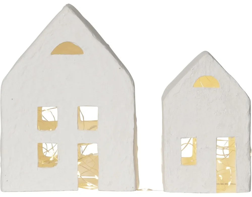 Decorazione luminosa natalizia bianca 2 pezzi Plain - Star Trading