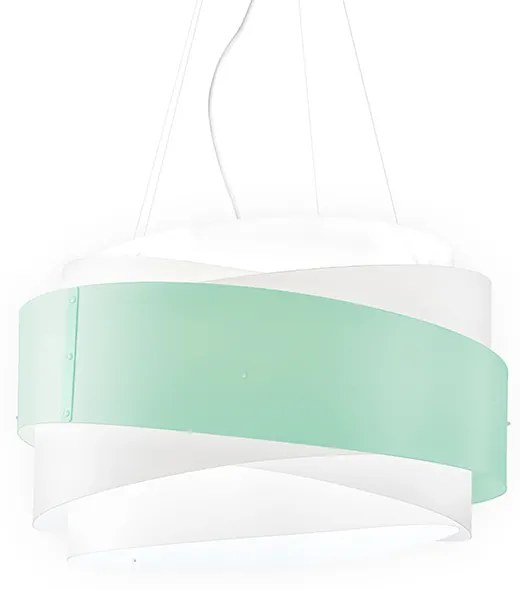 Sospensione Moderna 1 Luce Bea In Polilux Verde D60 Made In Italy