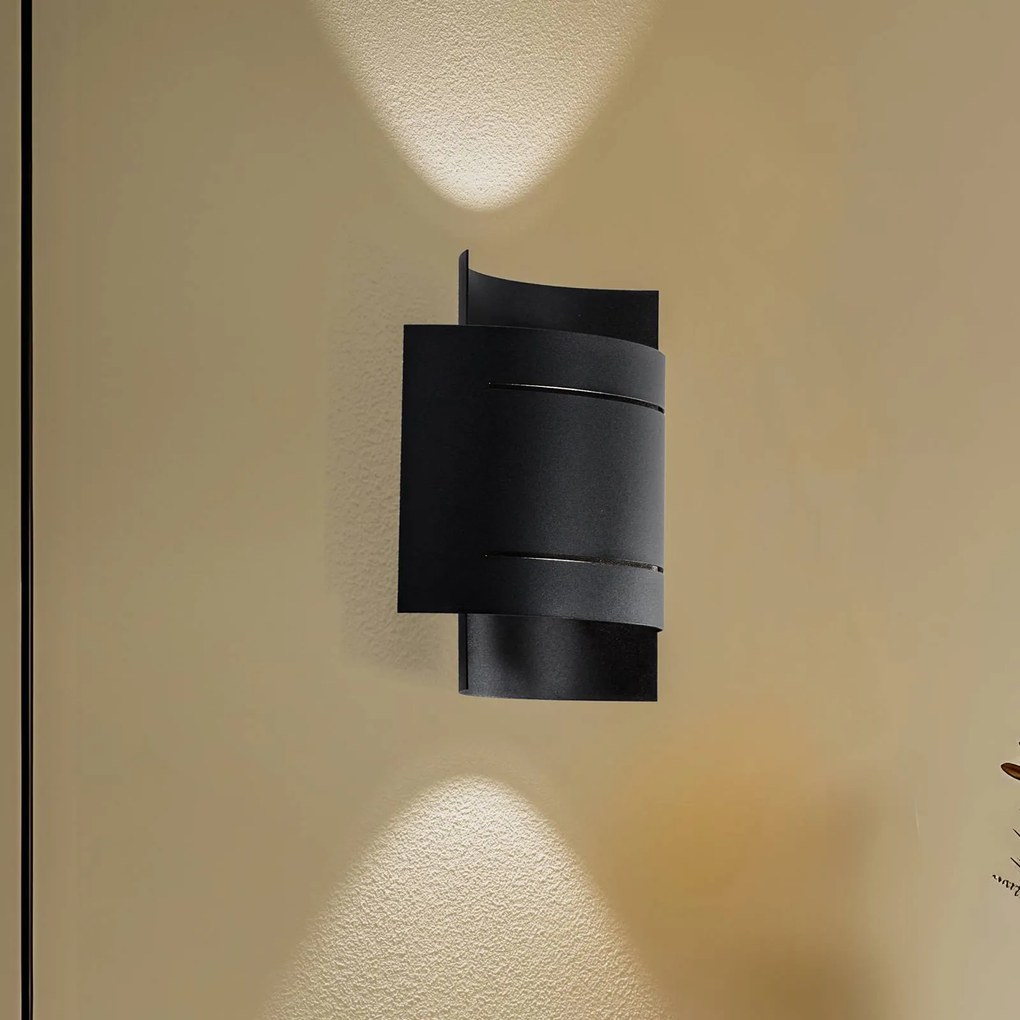 Euluna Isotta applique, semicircolare, nero