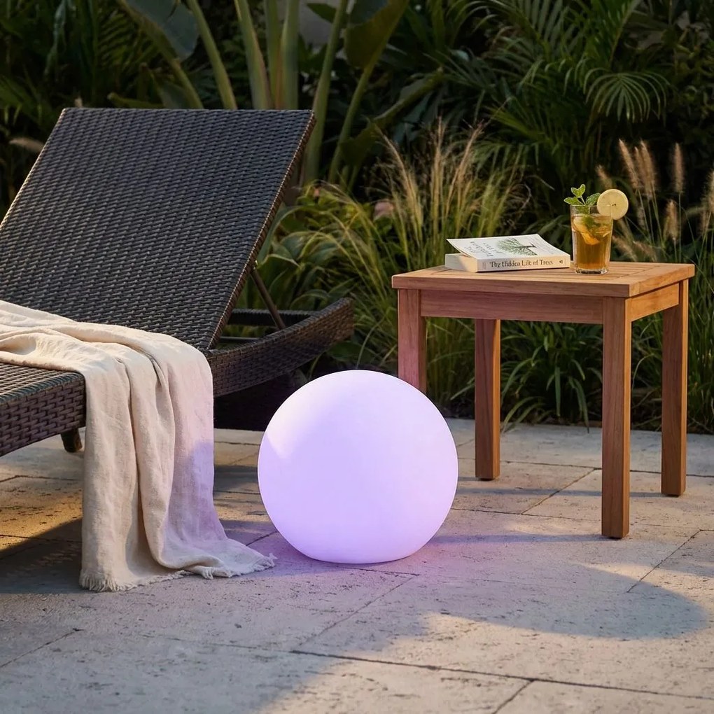 LAKE - sfera luminosa rgb con pannello solare