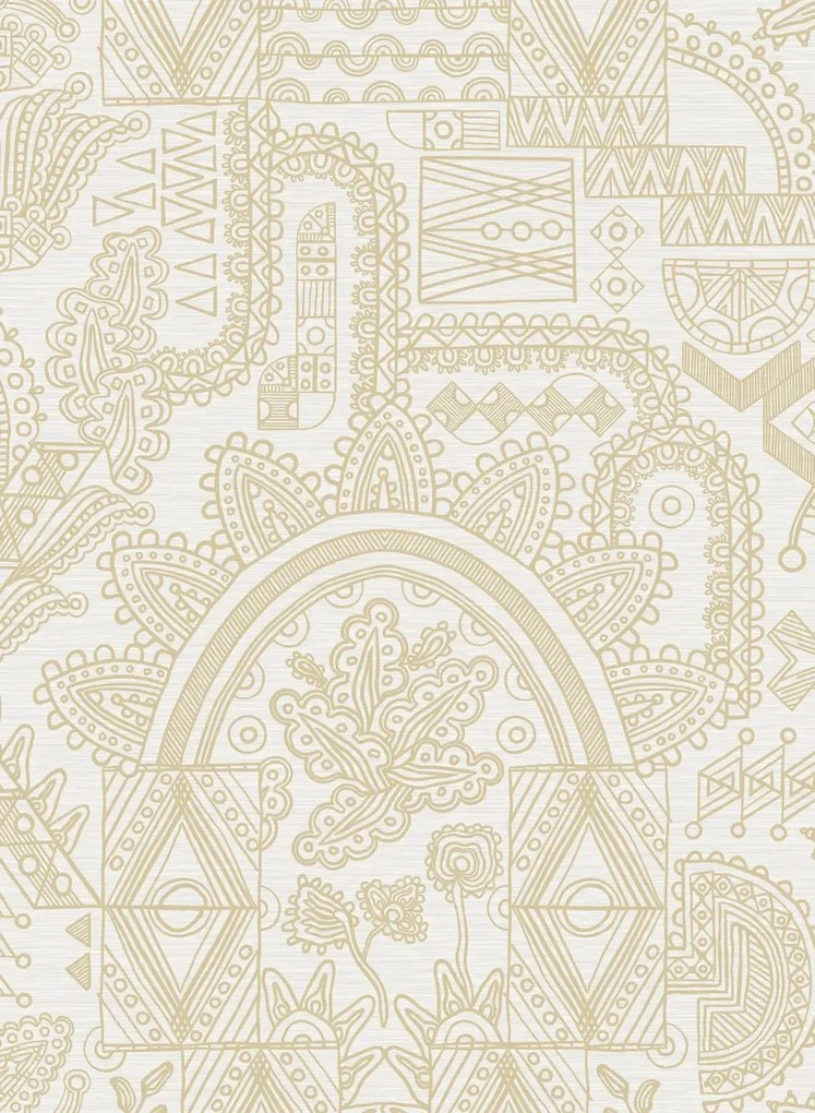 Arte Carta da parati Joie - White Gold