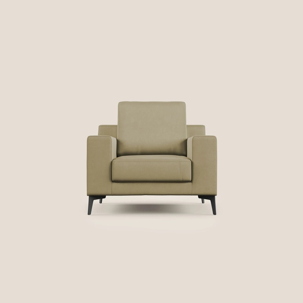 Prestige poltroncina moderna in microfibra smacchiabile T11 beige