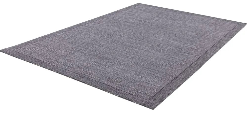 Tappeto in lana grigio scuro 160x240 cm Linea - Agnella
