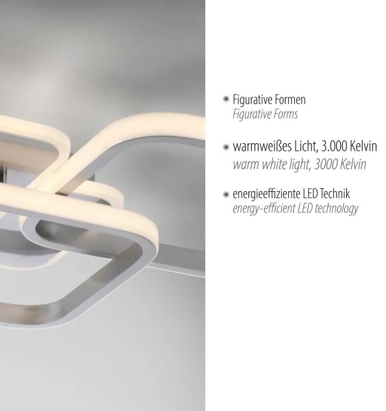 Leuchten Direkt 14117-55 - Plafoniera LED LED/36W/230V cromo opaco