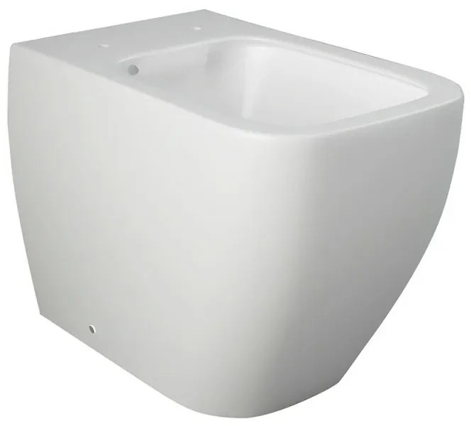 Wc filomuro bianco opaco senza brida Rak serie Metropolitan doppio scarico