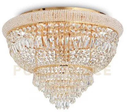 Dubai lampadario da soffitto ottone con cristalli molati 24 luci at...