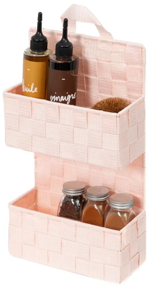 Cesto sospeso a due piani rosa chiaro Bristol - Compactor